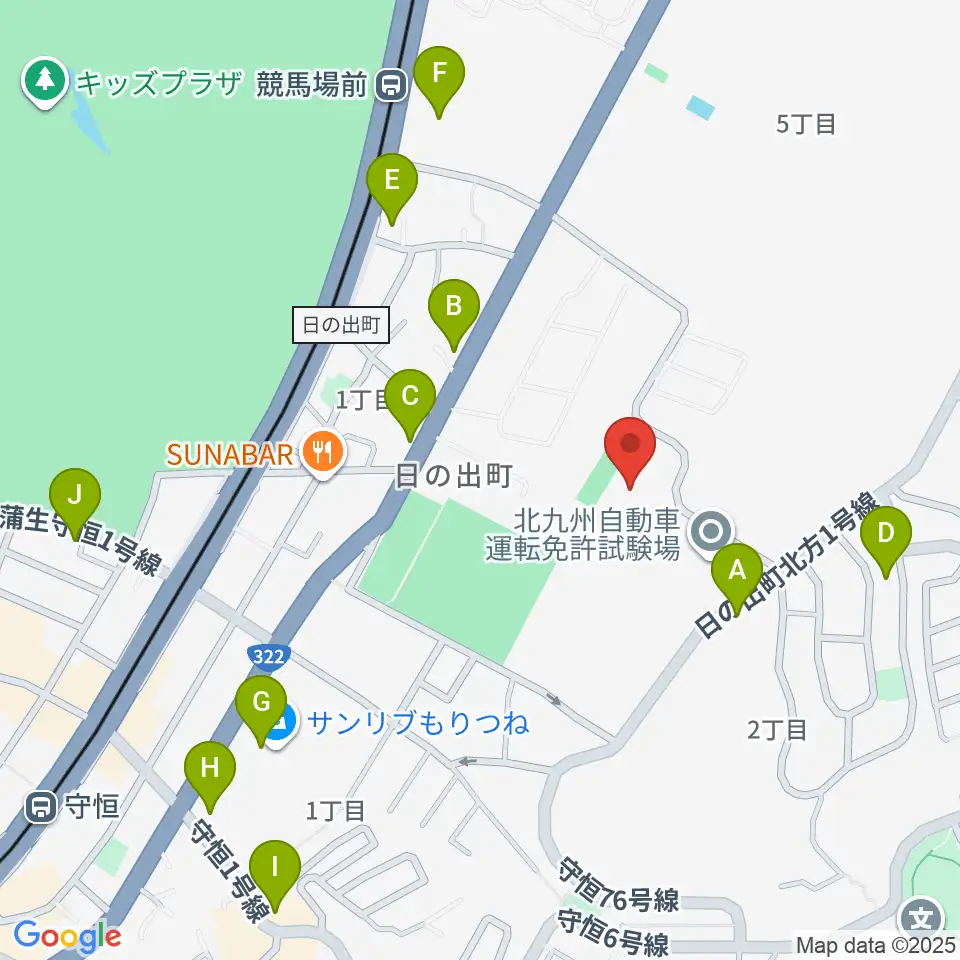 大庭産業アリーナ小倉南周辺の駐車場・コインパーキング一覧地図