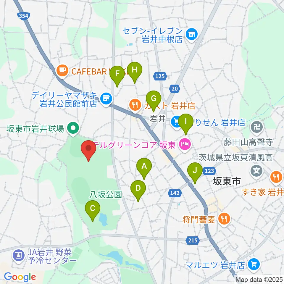 坂東市LIXIL総合体育館周辺の駐車場・コインパーキング一覧地図