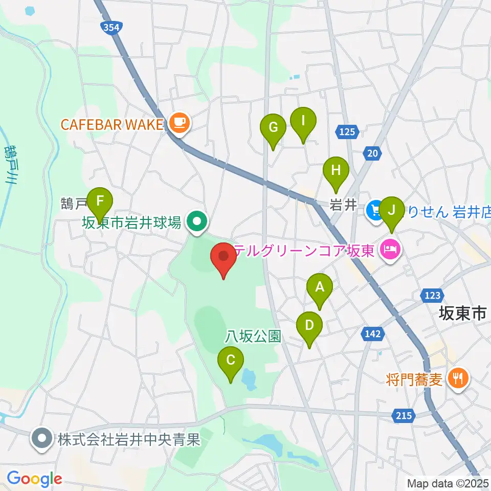 坂東市LIXIL総合体育館周辺の駐車場・コインパーキング一覧地図