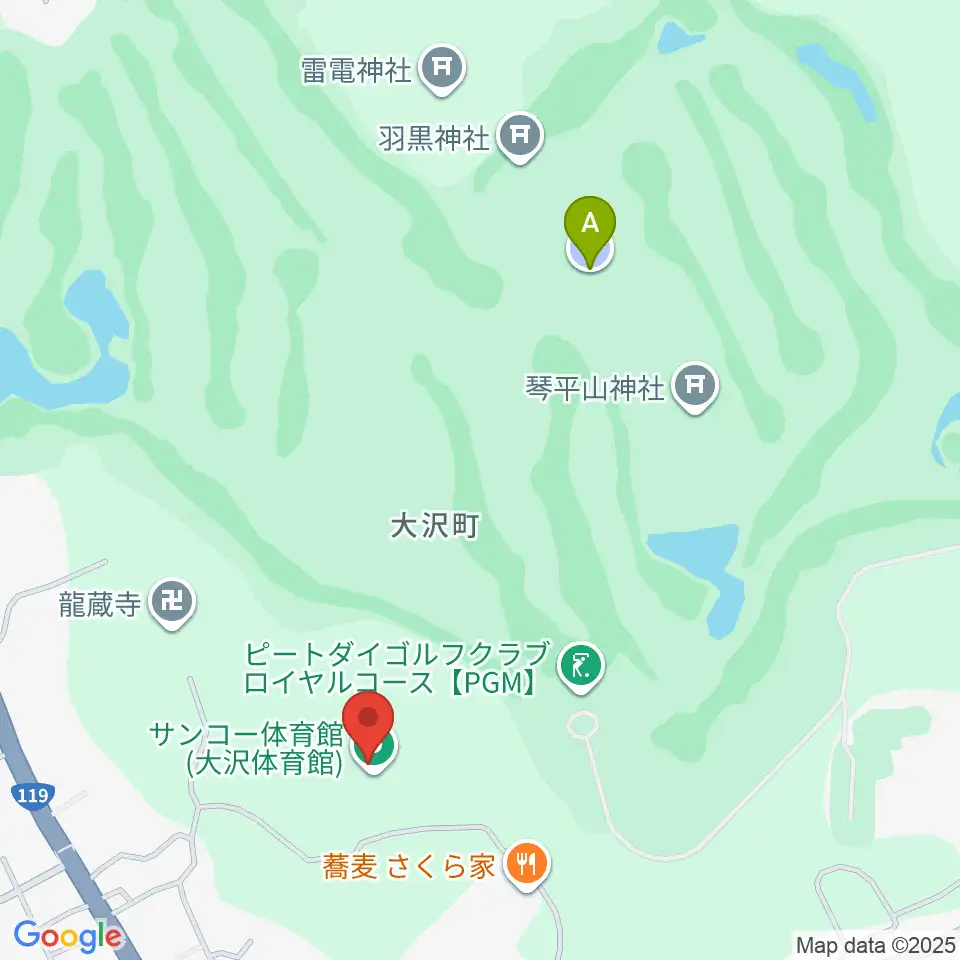 サンコー体育館周辺の駐車場・コインパーキング一覧地図
