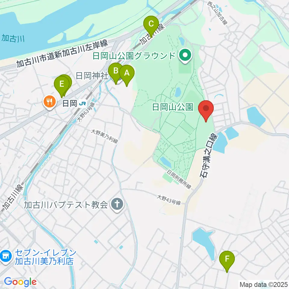 117いいなスポーツアリーナ周辺の駐車場・コインパーキング一覧地図