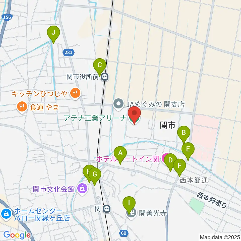 アテナ工業アリーナ周辺の駐車場・コインパーキング一覧地図