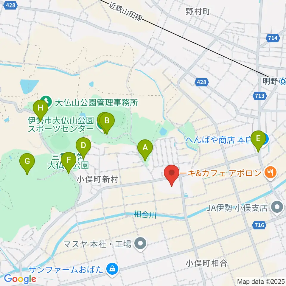 三重電子スマイルアリーナ小俣周辺の駐車場・コインパーキング一覧地図