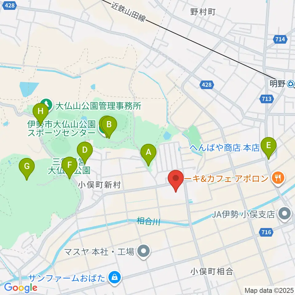 三重電子スマイルアリーナ小俣周辺の駐車場・コインパーキング一覧地図