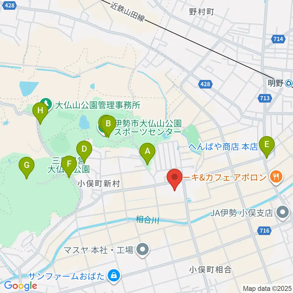 三重電子スマイルアリーナ小俣周辺の駐車場・コインパーキング一覧地図