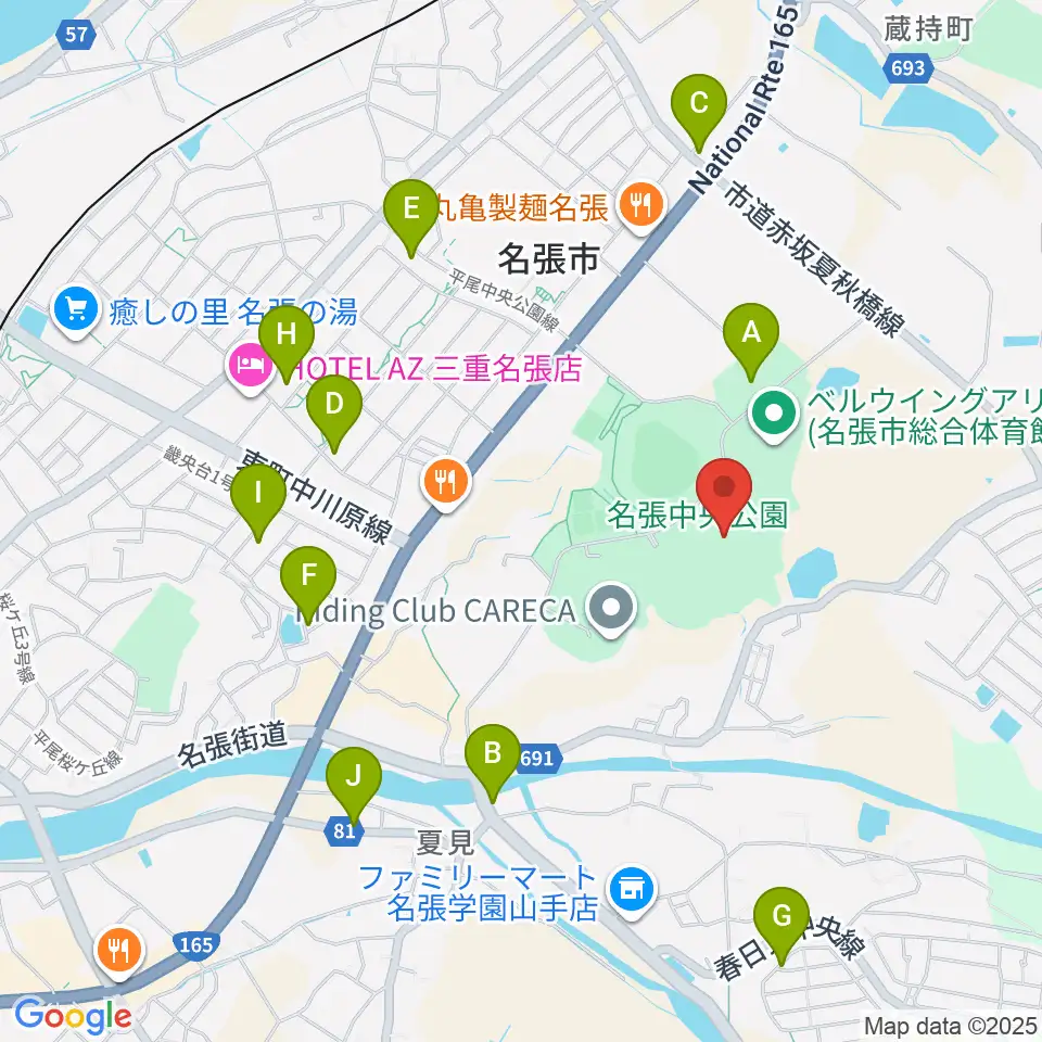メイハンフィールド周辺の駐車場・コインパーキング一覧地図