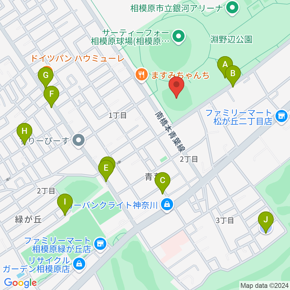 ウイッツひばり球場周辺の駐車場・コインパーキング一覧地図