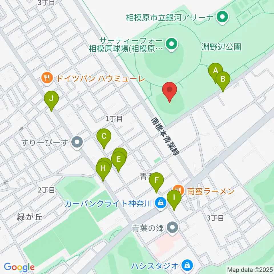 ウイッツひばり球場周辺の駐車場・コインパーキング一覧地図