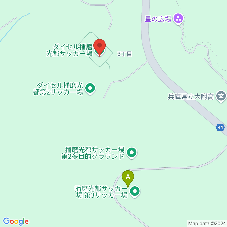 ダイセル播磨光都サッカー場周辺の駐車場・コインパーキング一覧地図