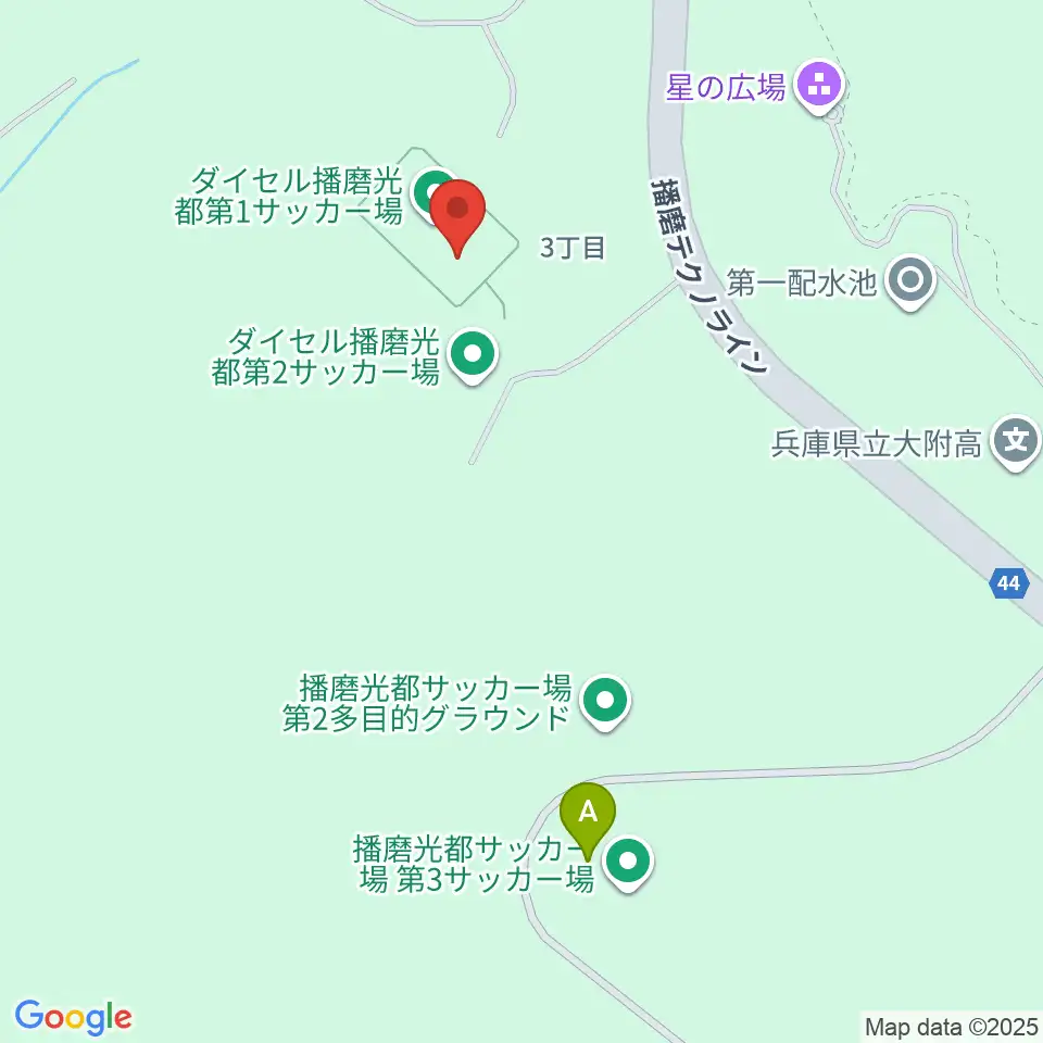 ダイセル播磨光都サッカー場周辺の駐車場・コインパーキング一覧地図