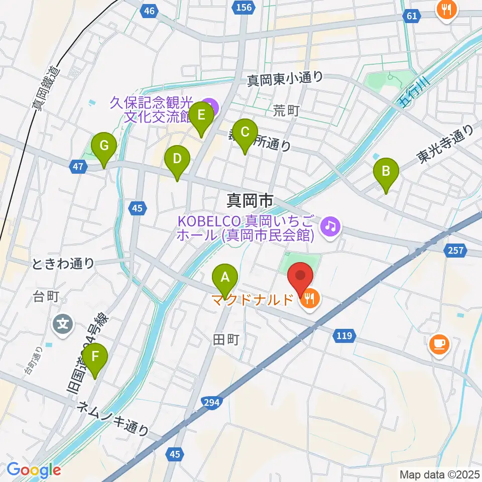 アオキシンテックもおか武道館周辺の駐車場・コインパーキング一覧地図