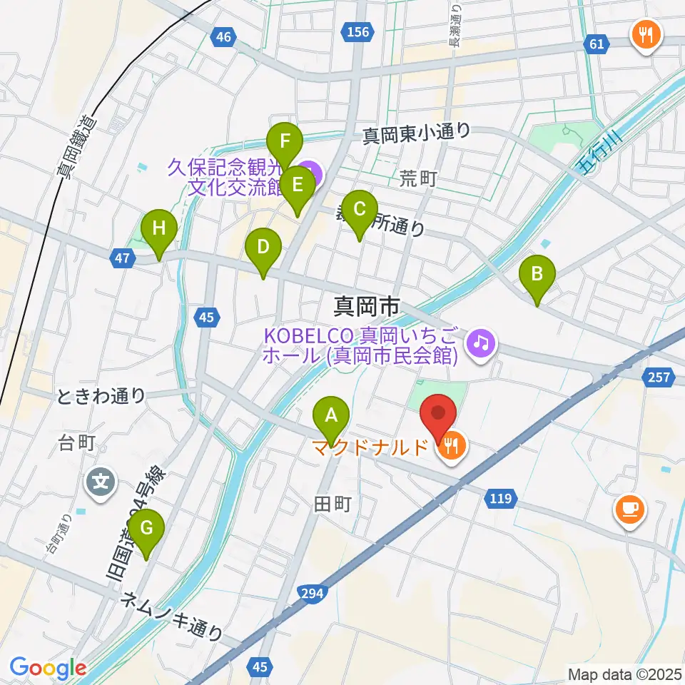 アオキシンテックもおか武道館周辺の駐車場・コインパーキング一覧地図