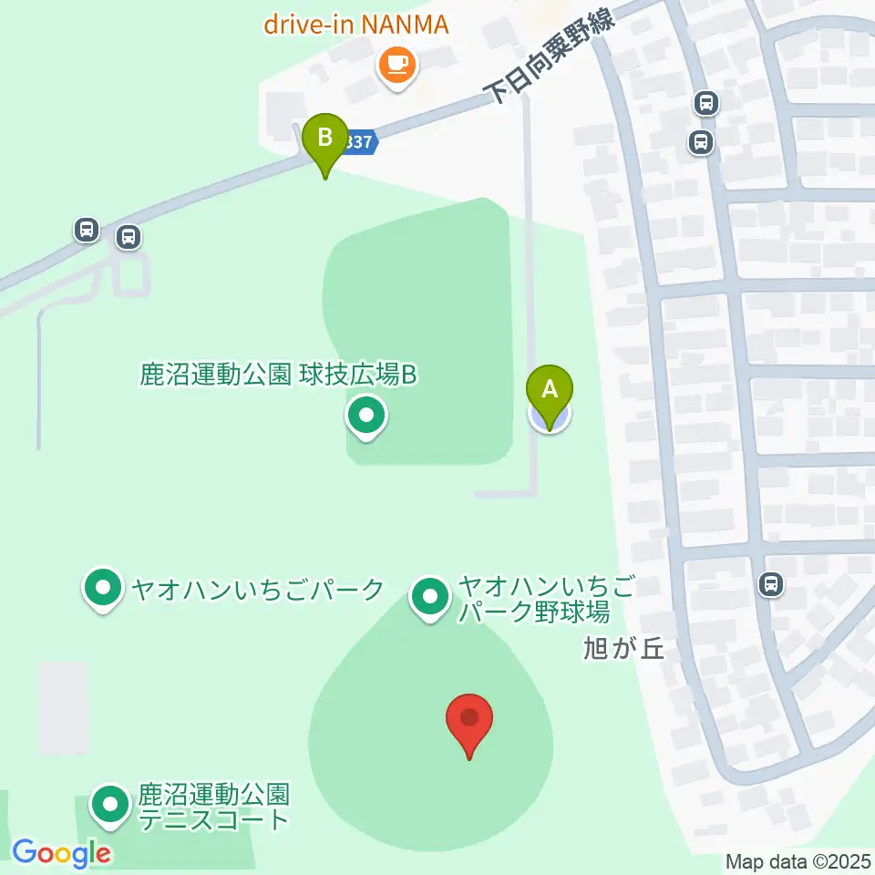 ヤオハンいちごパーク野球場周辺の駐車場・コインパーキング一覧地図