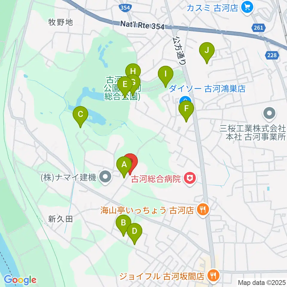ヨシダサッカーフィールド周辺の駐車場・コインパーキング一覧地図