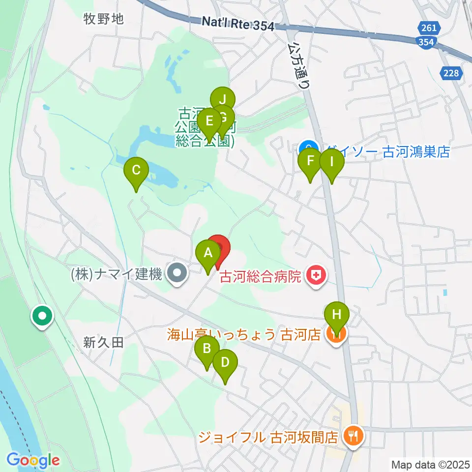ヨシダサッカーフィールド周辺の駐車場・コインパーキング一覧地図