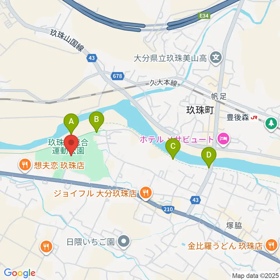 花林かいぞくスタジアム周辺の駐車場・コインパーキング一覧地図