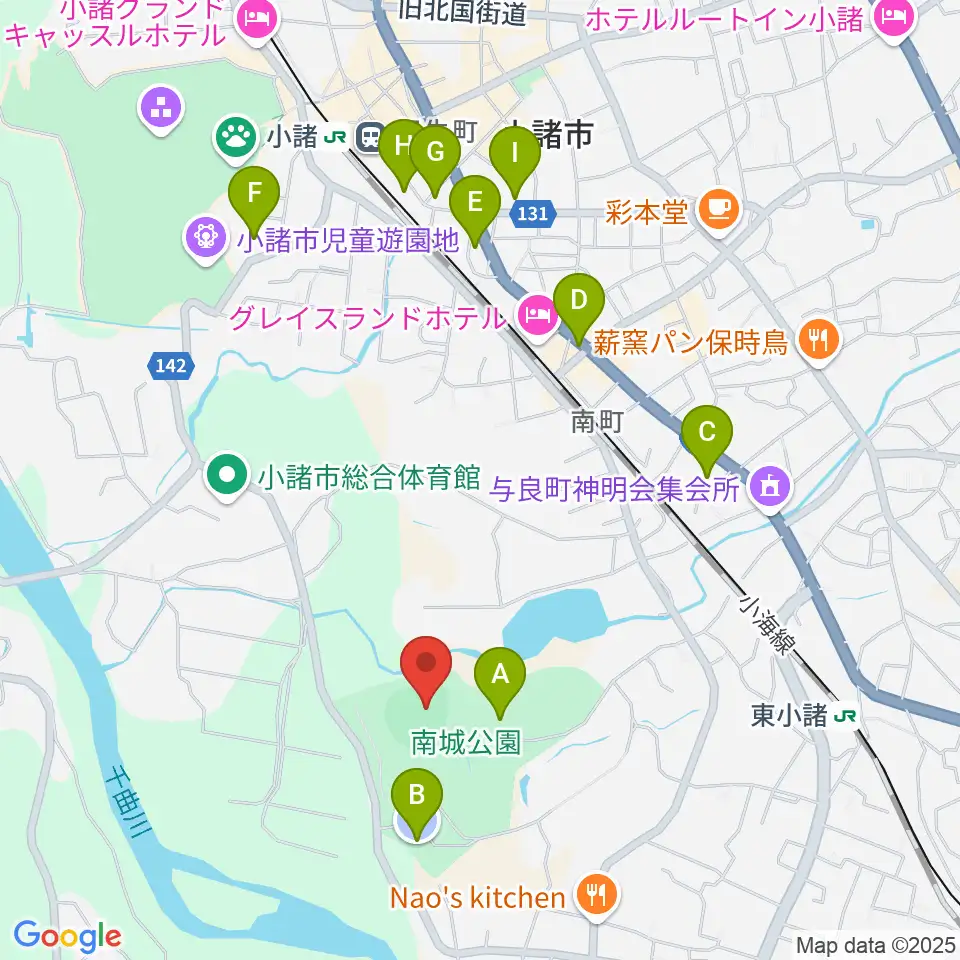 大栄小諸球場周辺の駐車場・コインパーキング一覧地図