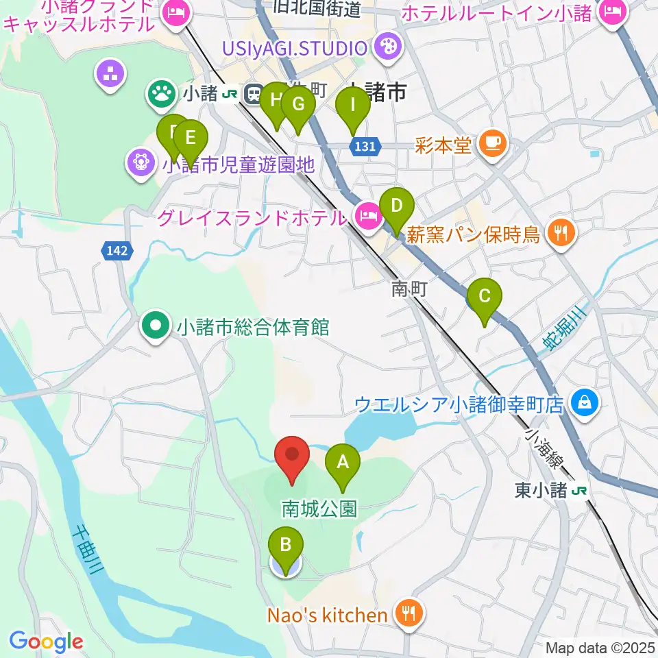 大栄小諸球場周辺の駐車場・コインパーキング一覧地図