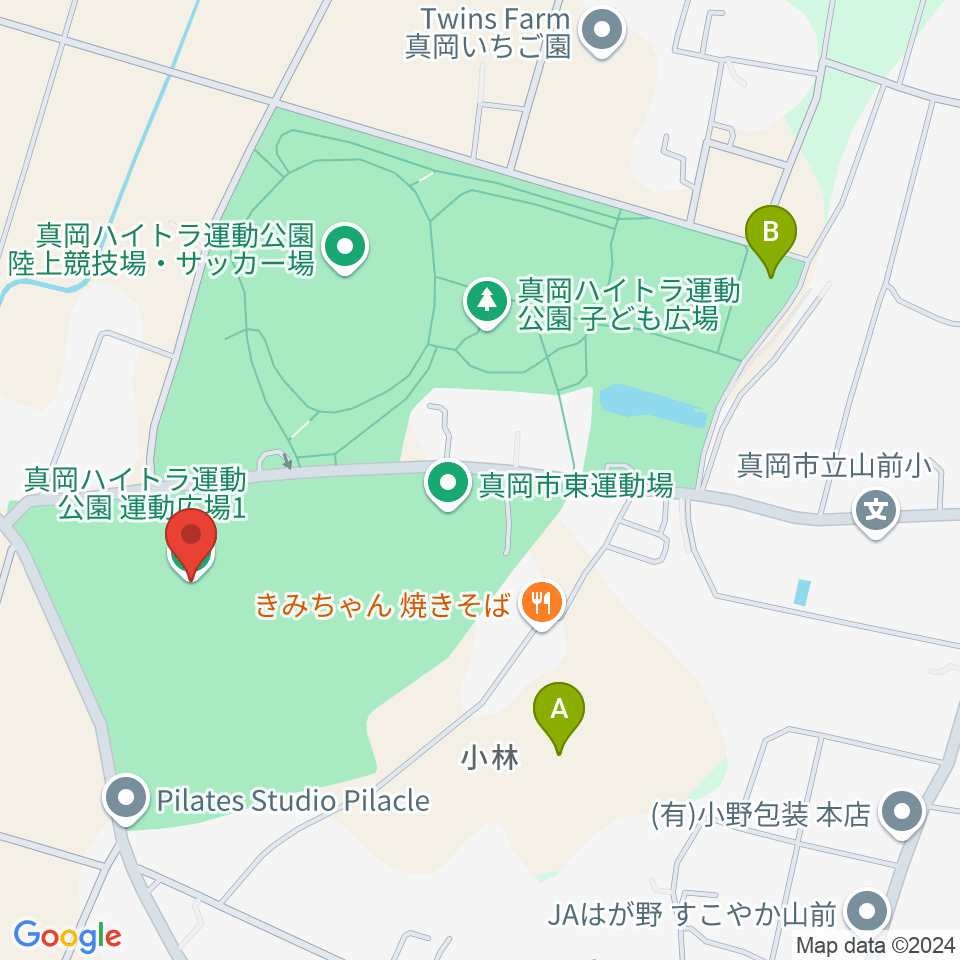 真岡ハイトラ運動公園運動広場1周辺の駐車場・コインパーキング一覧地図