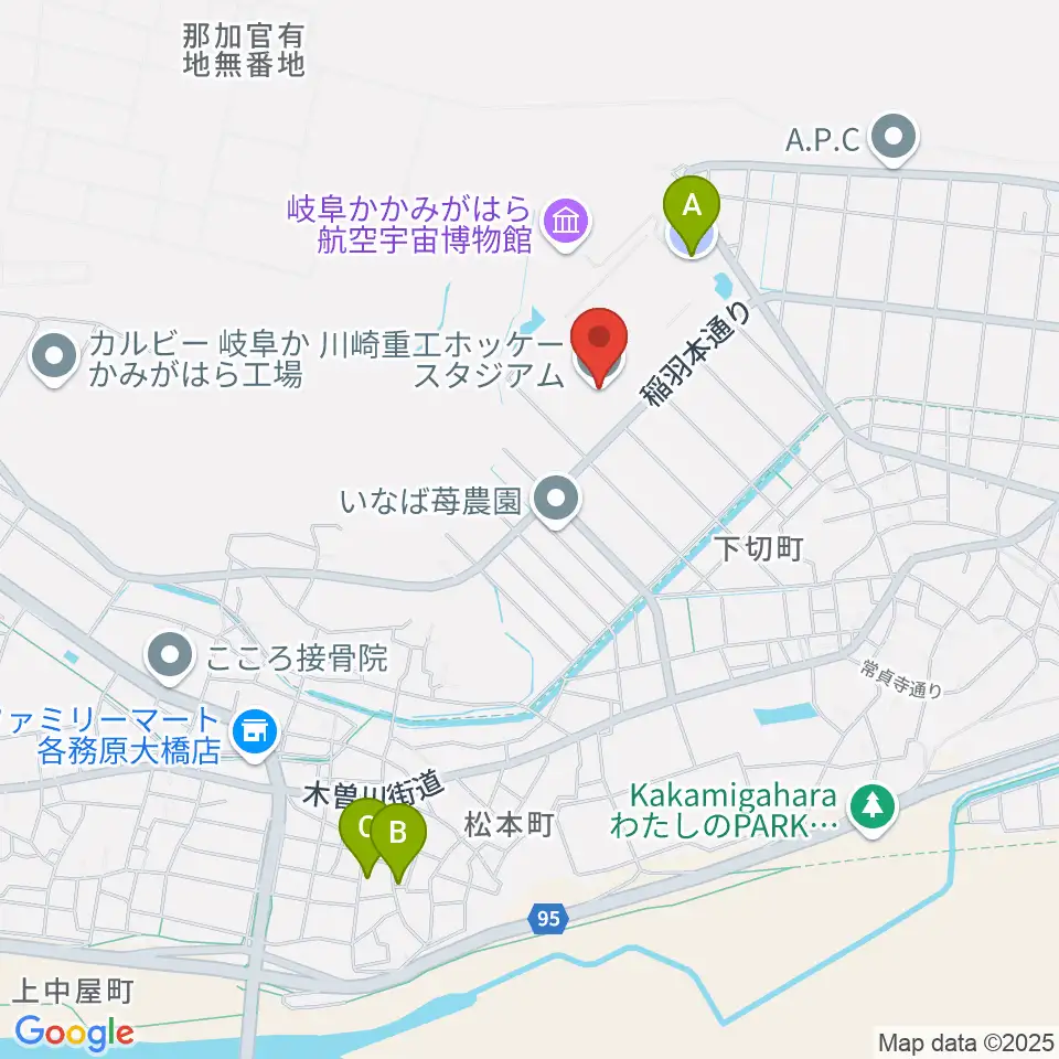 川崎重工ホッケースタジアム周辺の駐車場・コインパーキング一覧地図