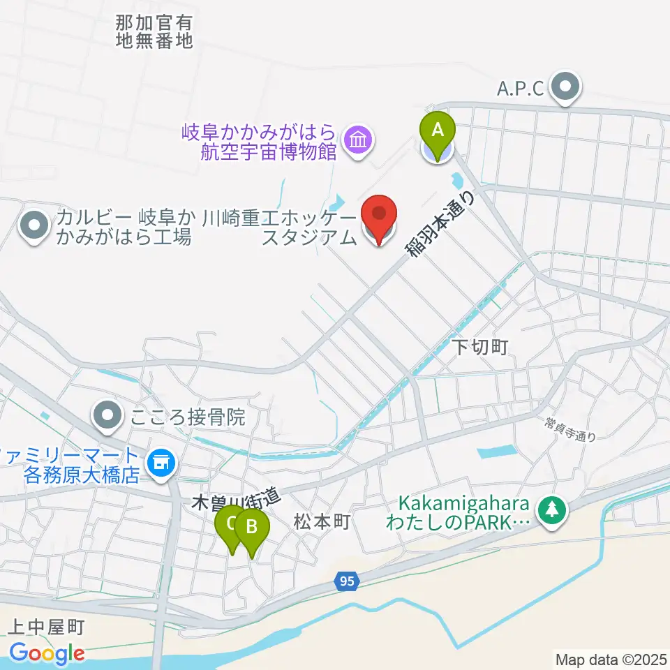川崎重工ホッケースタジアム周辺の駐車場・コインパーキング一覧地図