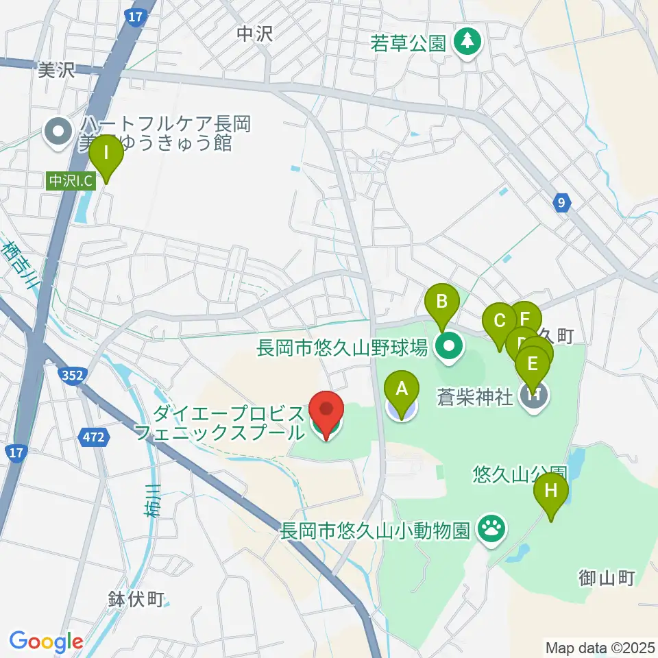 ダイエープロビスフェニックスプール周辺の駐車場・コインパーキング一覧地図