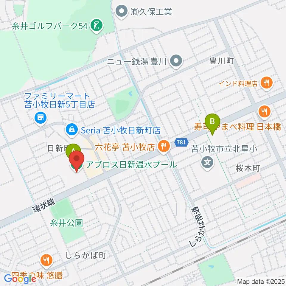 アブロス日新温水プール周辺の駐車場・コインパーキング一覧地図