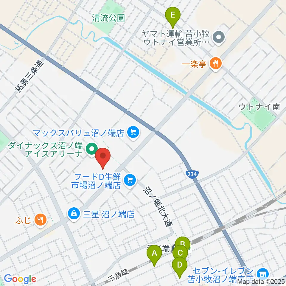 アブロス沼ノ端スポーツセンター周辺の駐車場・コインパーキング一覧地図
