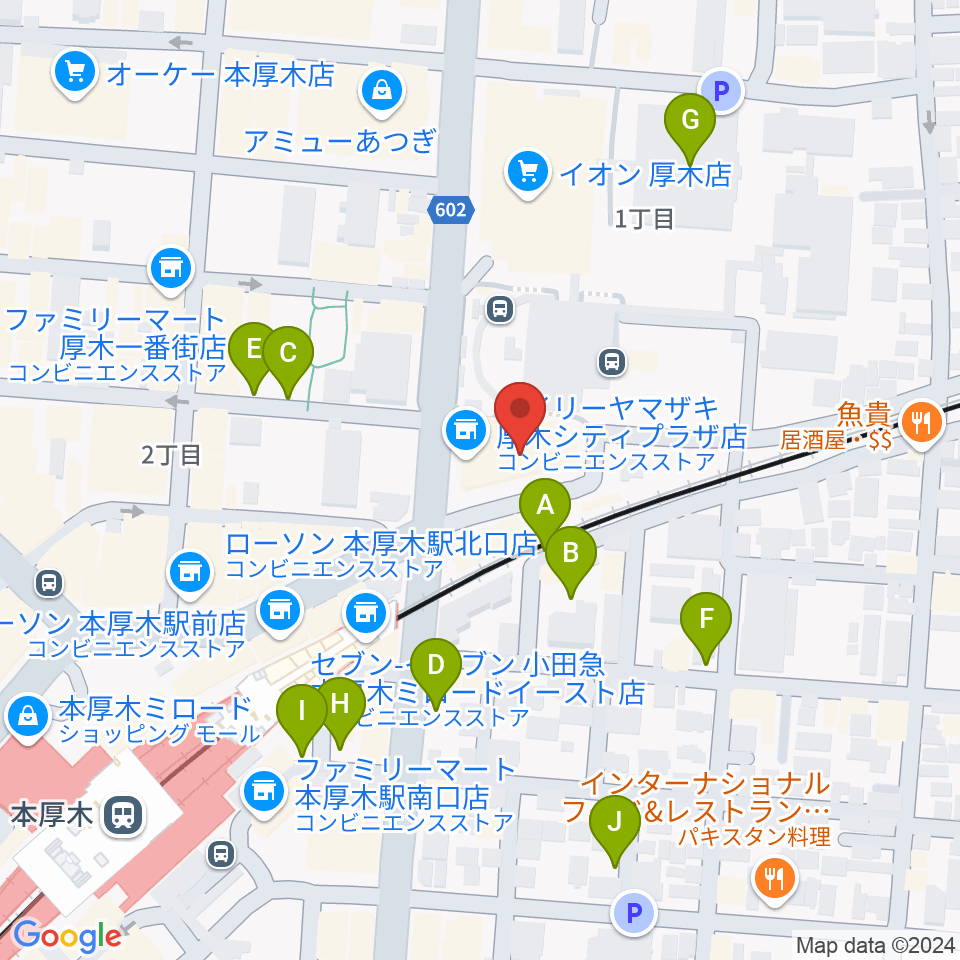 神奈川工科大学厚木市子ども科学館周辺の駐車場・コインパーキング一覧地図