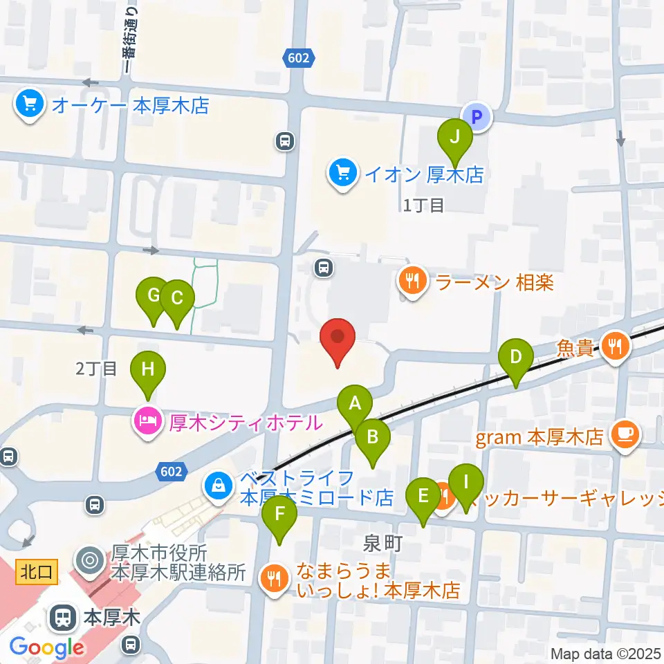 神奈川工科大学厚木市子ども科学館周辺の駐車場・コインパーキング一覧地図
