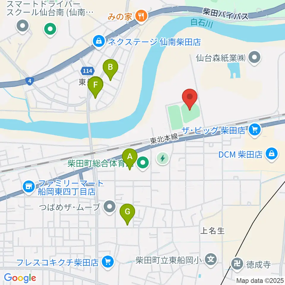 アステムチャレンジスタジアム周辺の駐車場・コインパーキング一覧地図