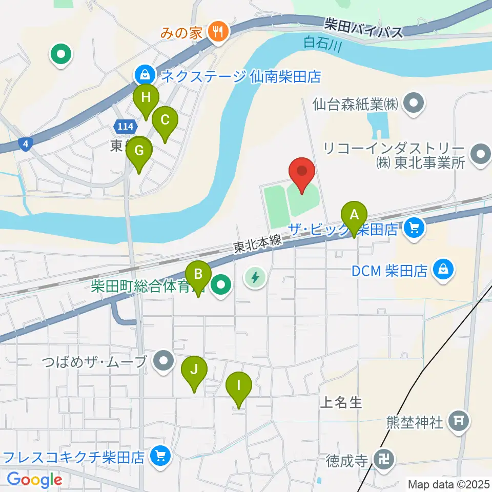 アステムチャレンジスタジアム周辺の駐車場・コインパーキング一覧地図
