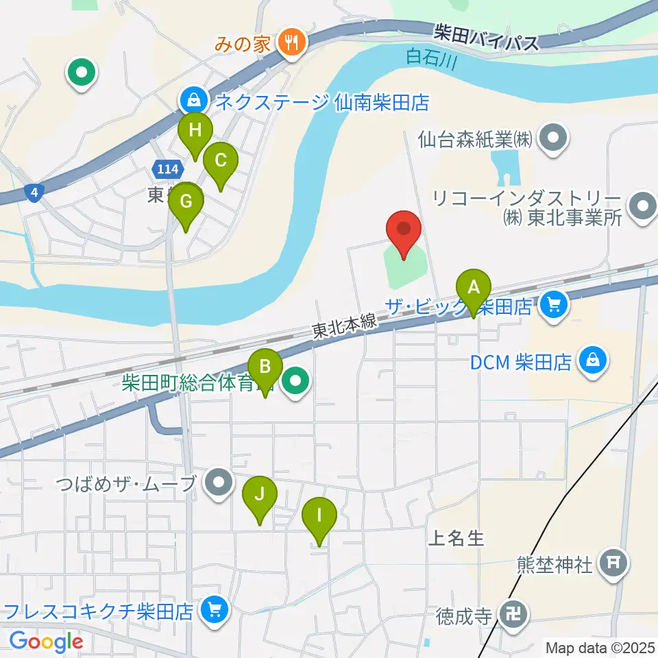アステムチャレンジスタジアム周辺の駐車場・コインパーキング一覧地図