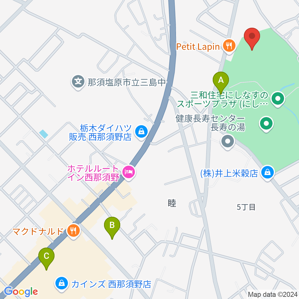 三和住宅にしなすのスポーツプラザ体育館周辺の駐車場・コインパーキング一覧地図