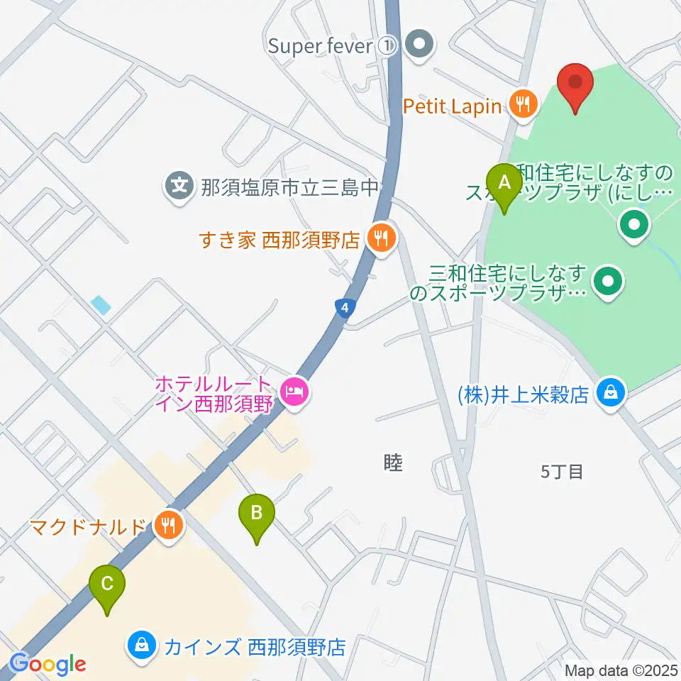 三和住宅にしなすのスポーツプラザ体育館周辺の駐車場・コインパーキング一覧地図