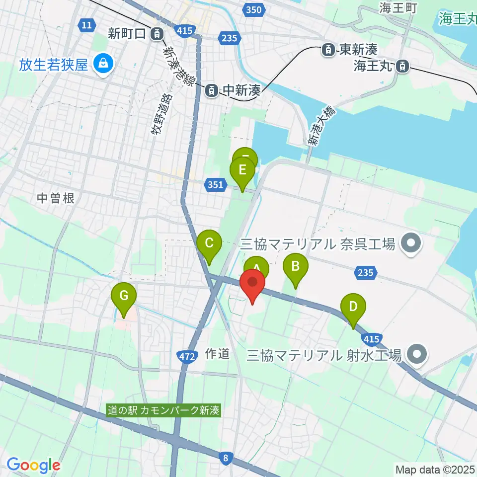 新湊アイシン軽金属スポーツセンター周辺の駐車場・コインパーキング一覧地図