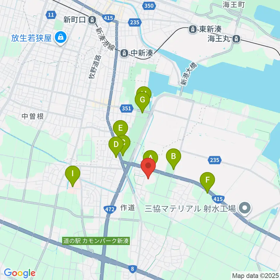 新湊アイシン軽金属スポーツセンター周辺の駐車場・コインパーキング一覧地図