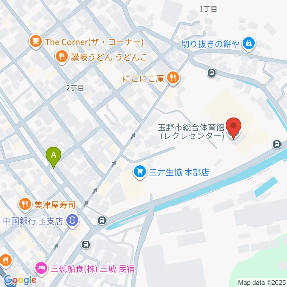 玉野市総合体育館周辺の駐車場・コインパーキング一覧地図