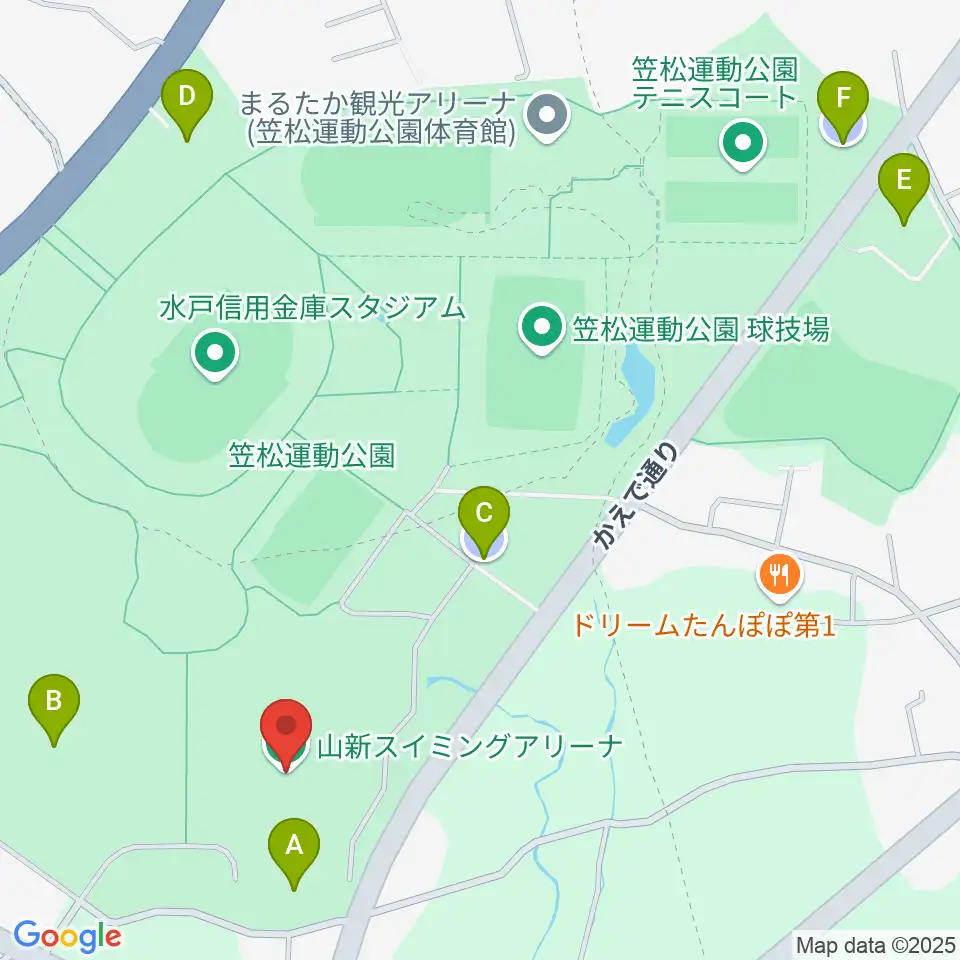 山新スイミングアリーナ周辺の駐車場・コインパーキング一覧地図