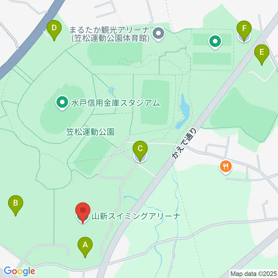 山新スイミングアリーナ周辺の駐車場・コインパーキング一覧地図