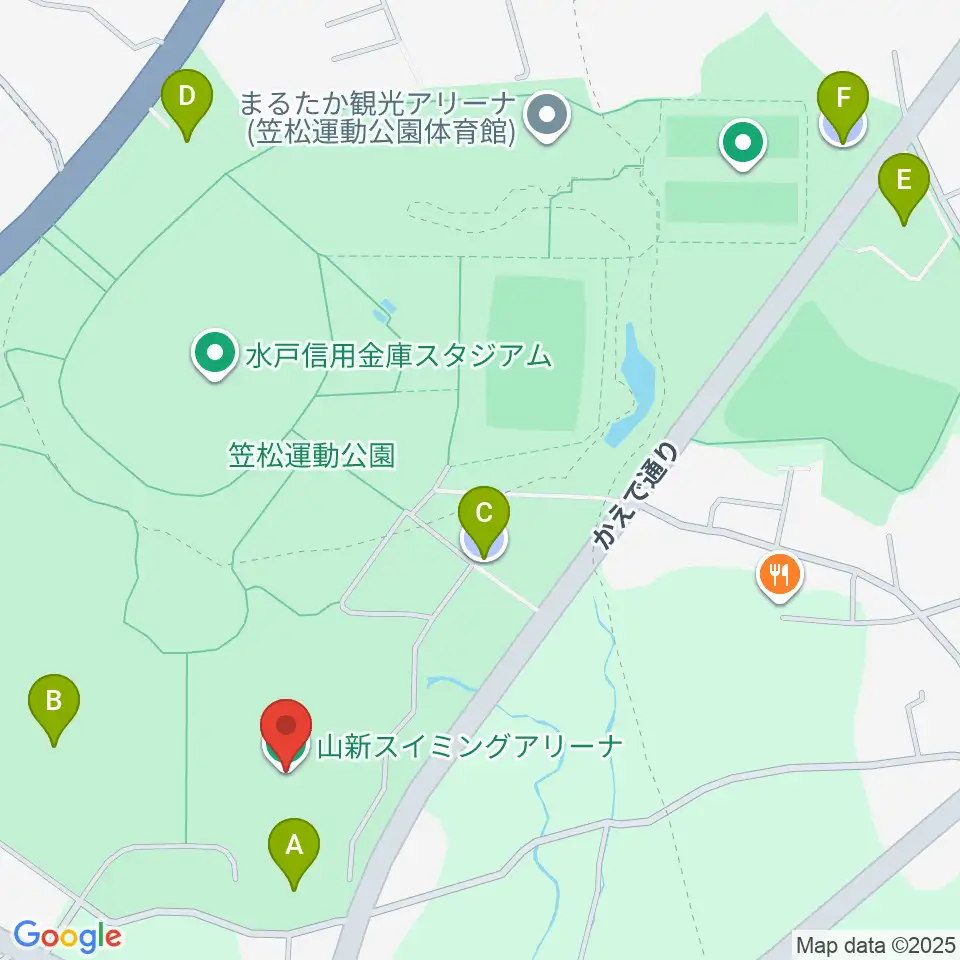 山新スイミングアリーナ周辺の駐車場・コインパーキング一覧地図