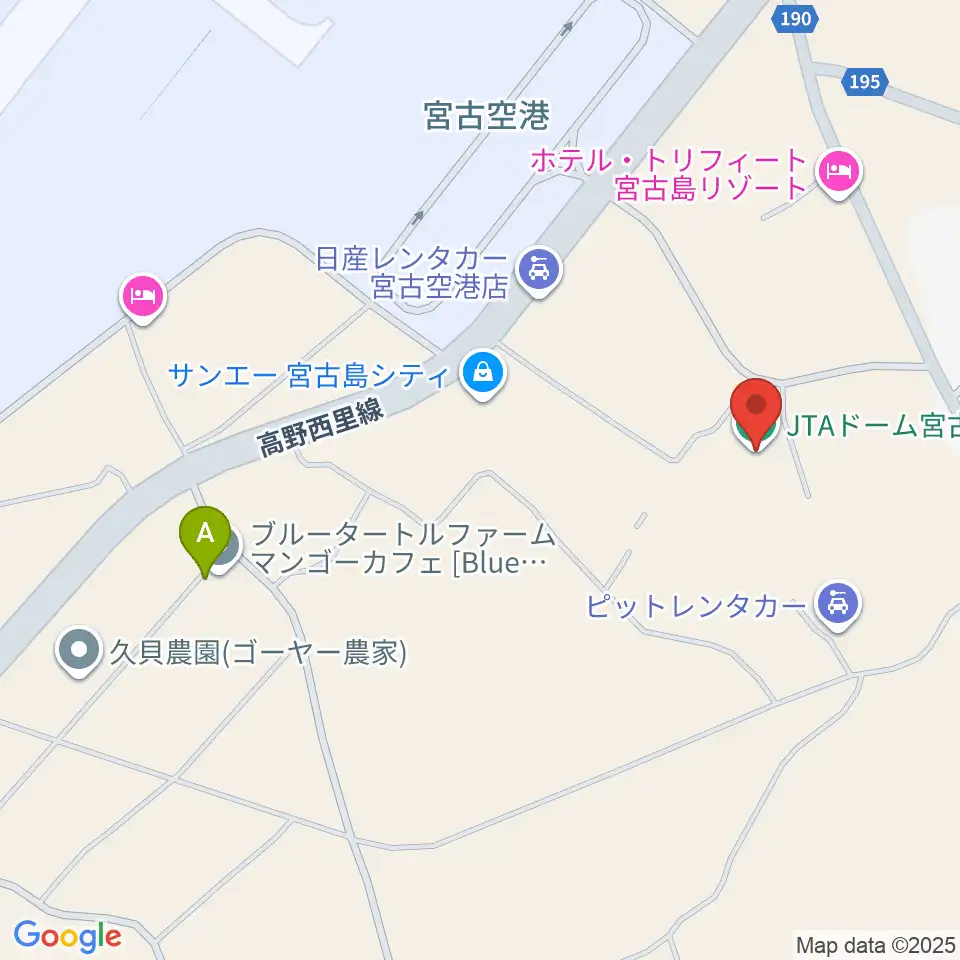 JTAドーム宮古島周辺の駐車場・コインパーキング一覧地図