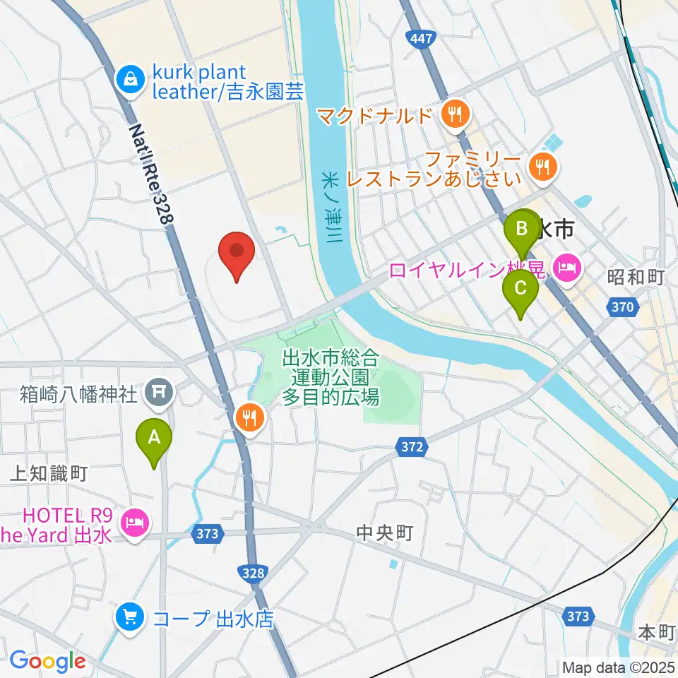 マルマエスタジアム出水周辺の駐車場・コインパーキング一覧地図