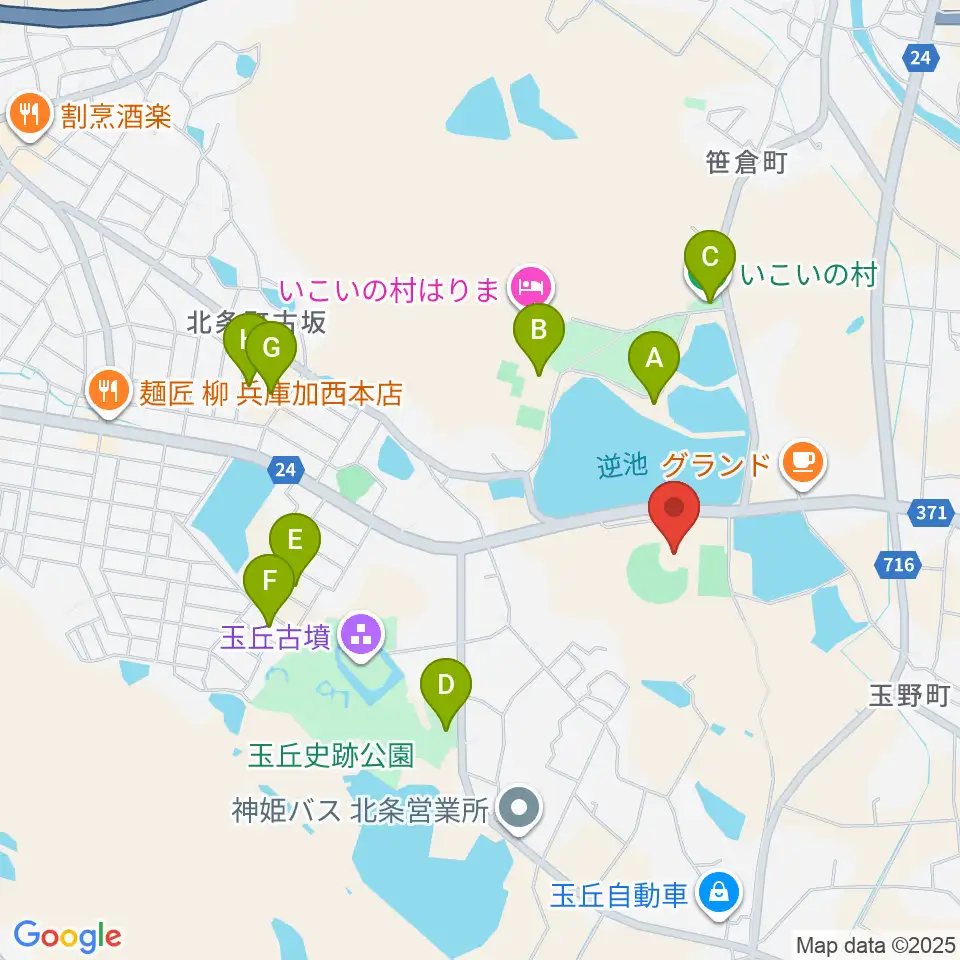 アラジンスタジアム周辺の駐車場・コインパーキング一覧地図