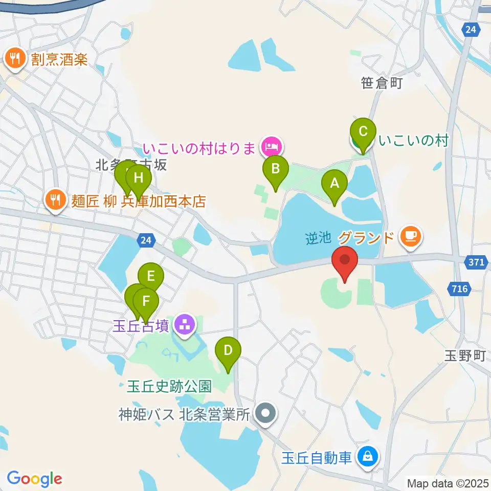 アラジンスタジアム周辺の駐車場・コインパーキング一覧地図