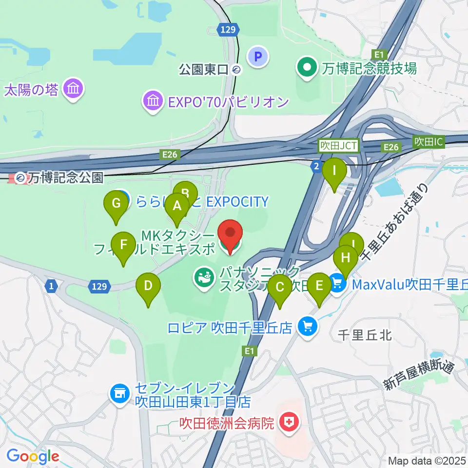 MKタクシーフィールドエキスポ周辺の駐車場・コインパーキング一覧地図