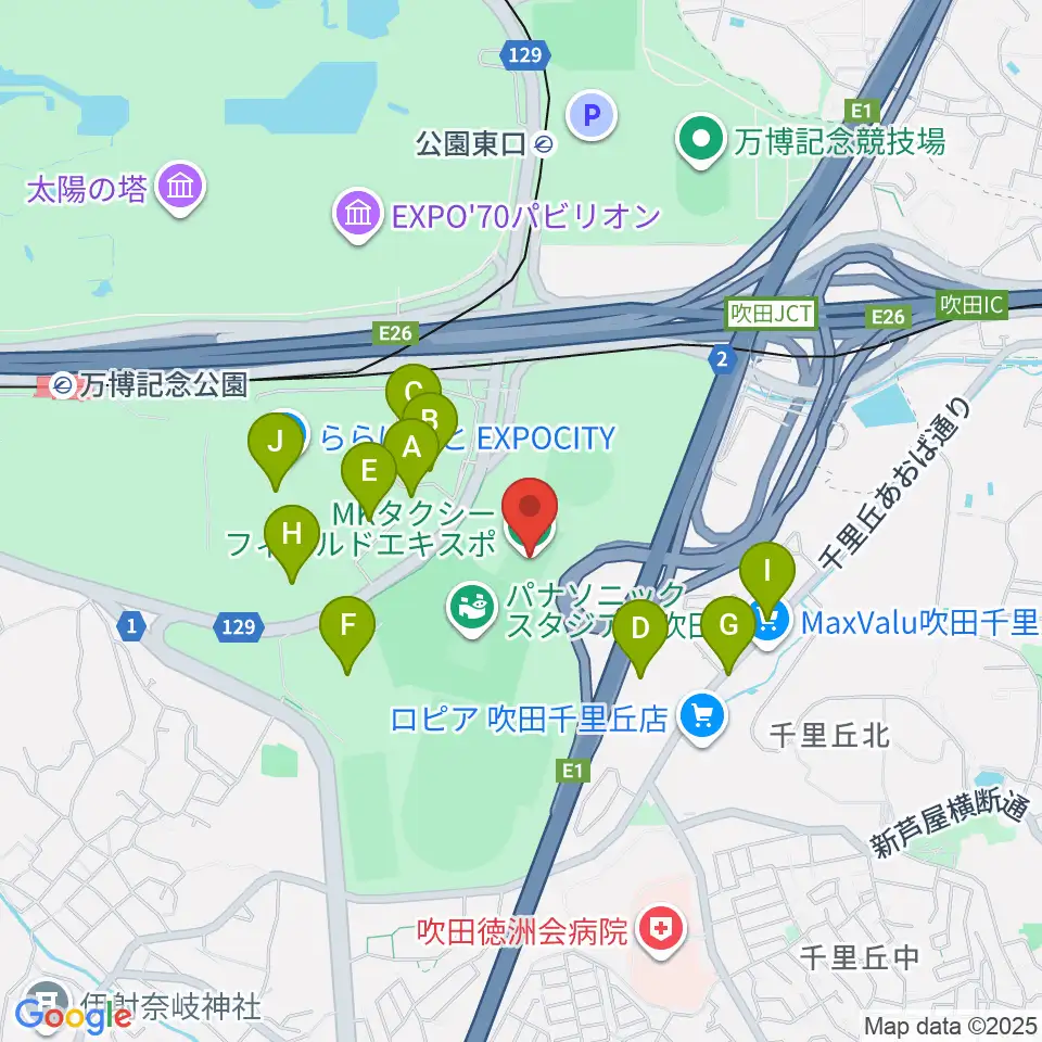 MKタクシーフィールドエキスポ周辺の駐車場・コインパーキング一覧地図