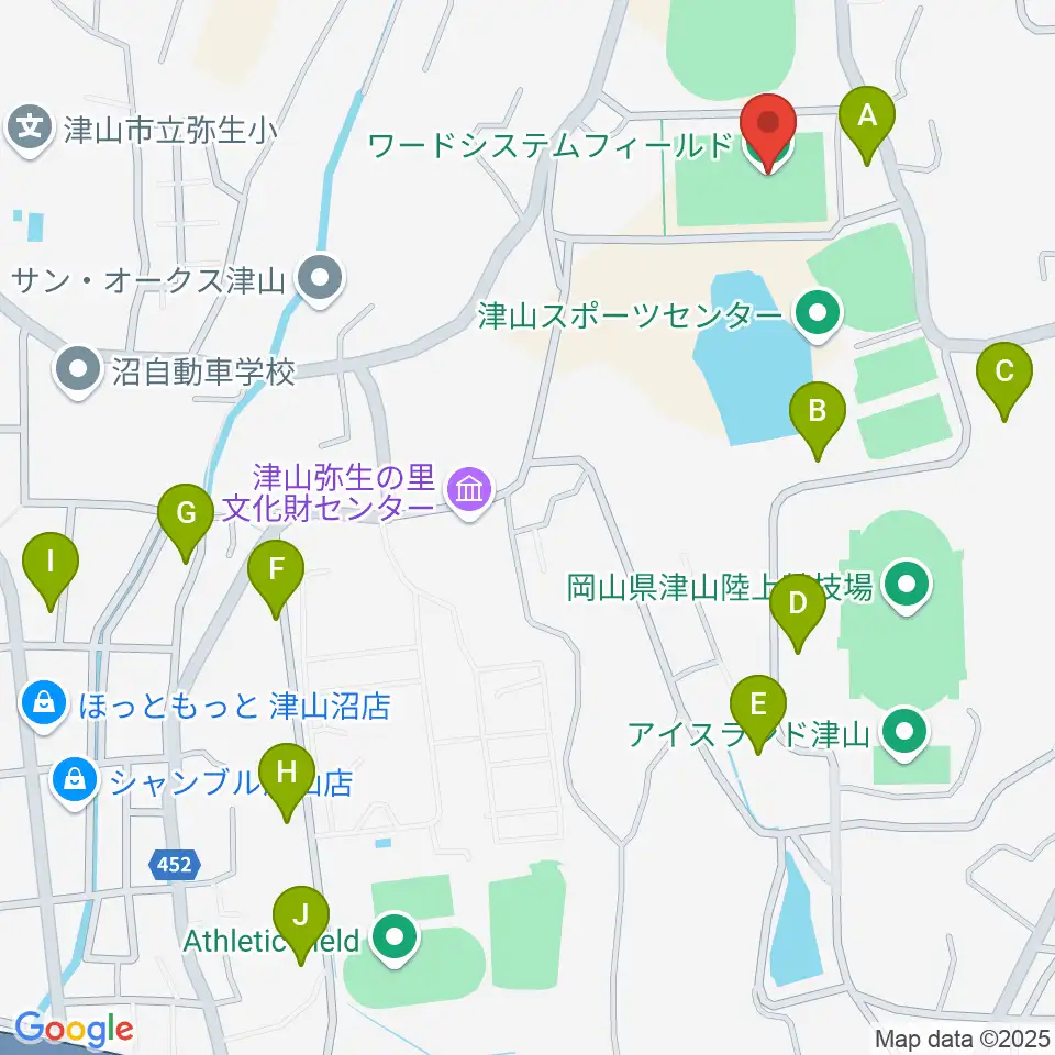 ワードシステムフィールド周辺の駐車場・コインパーキング一覧地図