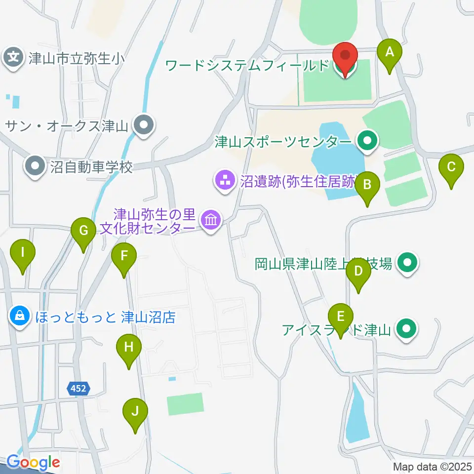 ワードシステムフィールド周辺の駐車場・コインパーキング一覧地図