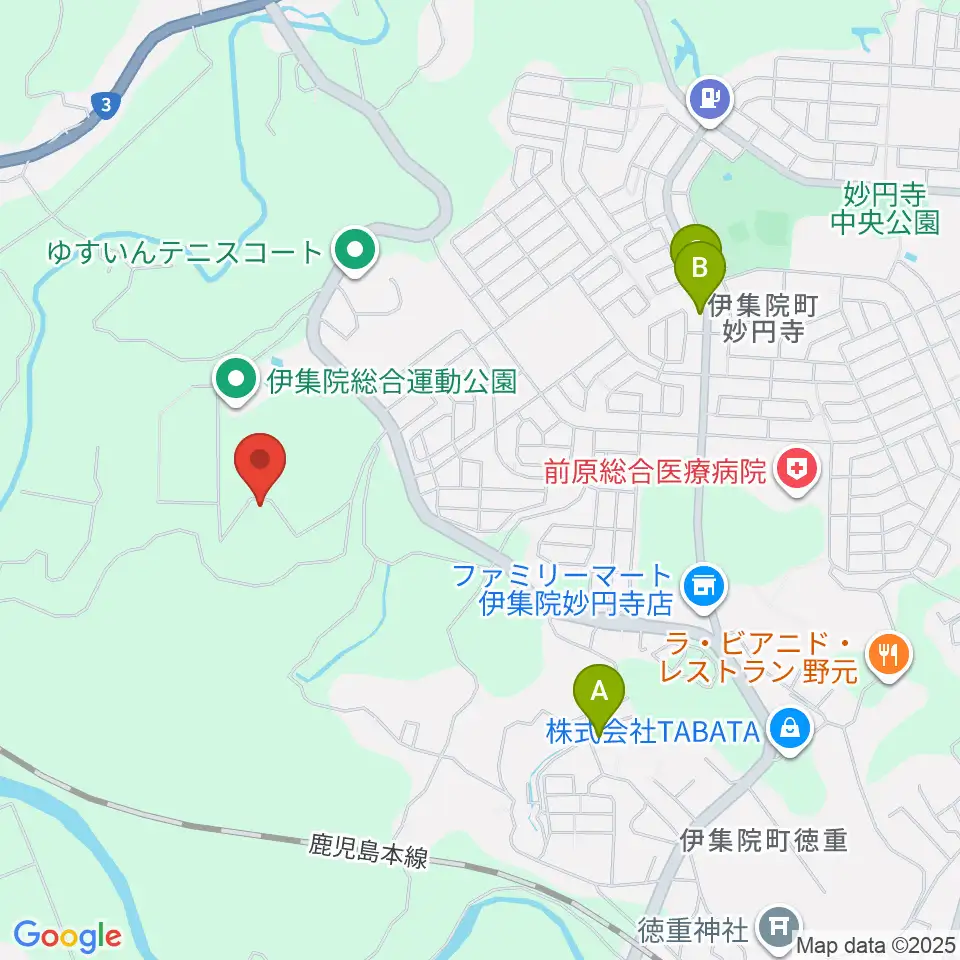YOSHIKOUスタジアム伊集院周辺の駐車場・コインパーキング一覧地図